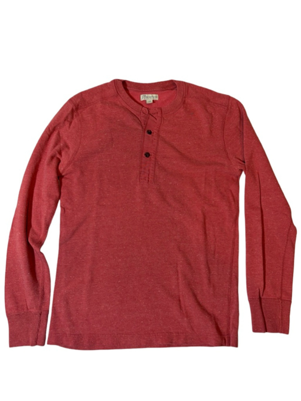J Crew Knit Goods Red Henley Long Sleeve Cotton Blend Top XS Casual Basic